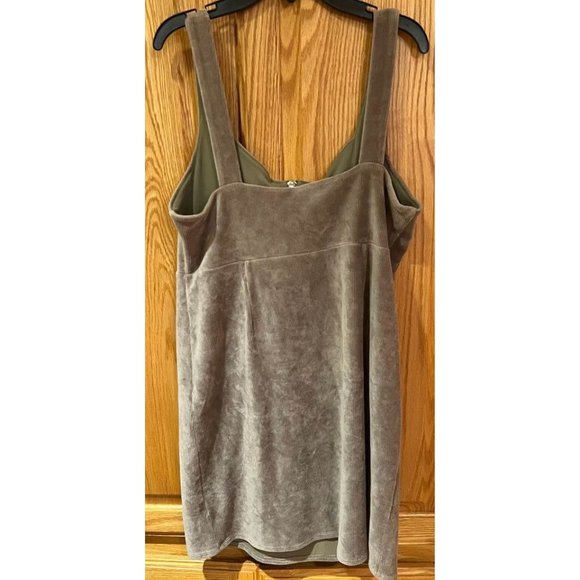 Wild Fable Brown Corduroy Sleeveless Zip Front‎ Mini Dress Juniors Size Large - Picture 4 of 4